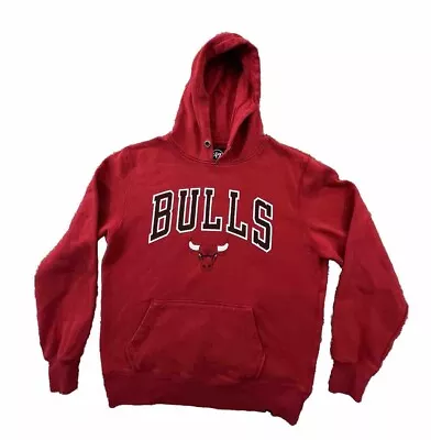 Vintage Y2K Chicago Bulls Hoodie Mens  Medium Red NBA Adult Sweatshirt • $41.32