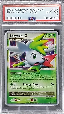 PSA 8 NM-MT Shaymin LV X Platinum Pokemon Card 127/127   RK1 • $41.39