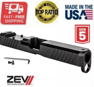 $295.95 • Buy Zev Technologies For Glock 17 Gen 5 Duty Slide W/ Trijicon Rmr Cut Black Nitride
