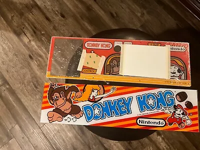 Donkey Kong Control Panel Overlay And Marquee Nintendo Arcade • $100