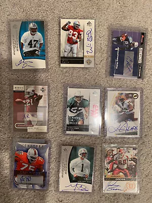 Vince Wilfork Jonathan Vilma Thomas Davis Will Smith Signed Auto NFL Cards MORE • $90