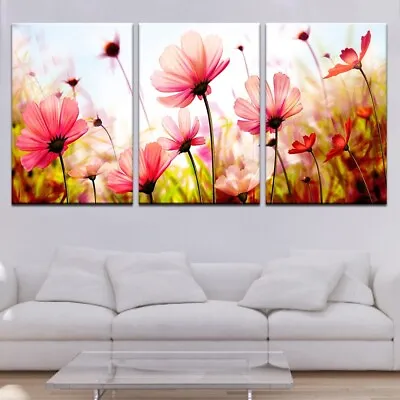 Galsang Flower Scenery 3 Piece Canvas Print Wall Art Poster Home Decoration • $103.85