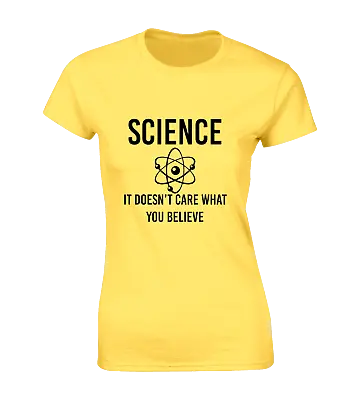 Science It Doesn't Care Ladies T Shirt Funny Cool Maths Designnerd Idea Top New • £7.99