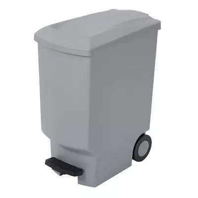 New Kitchen Foot Pedal Bin 30L With Wheels Rubbish Trash Waste Disposal Solution • $25.99