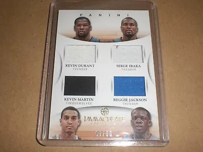 2012-13 Immaculate 7/50 Kevin Durant Ibaka Martin Jackson Quad Patch • $75.69