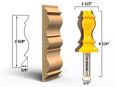 2-5/8  Crown Molding Router Bit - 1/2  Shank - Yonico 16154 • $32.95