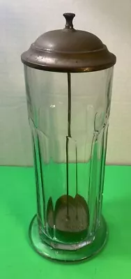 Vintage  Bellbottom Panelled Glass Malt Shoppe Soda Fountain Straw Holder • $149.99