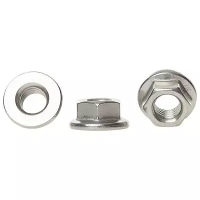 M3 M4 M5 M6 M8 M10 M12 A2 Stainless Steel Non Serrated Flanged Nuts Hex Flange • £1.12