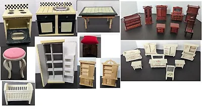 Wooden Doll House Furniture Pieces Old And New Single Items  (YOU PICK) • $6.50