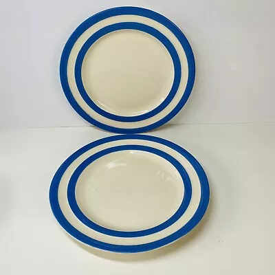 T G Green Cornishware Blue And White 9” Side Plates X 2 • £20