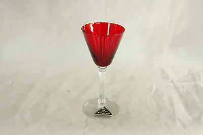 $29.99 • Buy Morgantown Glass Ruby Red Bowl, Clear # 7660 Stem & Foot Cordial Original Label