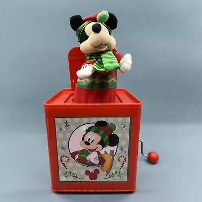 Gemmy Disney Mickey Mouse Deck The Halls Jack In The Box • $13.29
