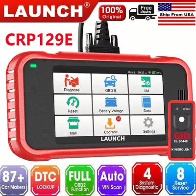 LAUNCH CRP129E PRO+ OBD2 Scanner Car Diagnostic Tool Engine ABS SRS EBP SAS TPMS • $197