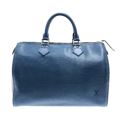 Auth LOUIS VUITTON Speedy 30 M43005 Toledo Blue Epi VI0973 Handbag • $448