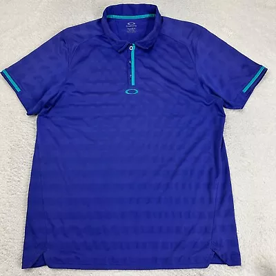 Oakley Hydrolix Golf Shirt Mens Sz XL Short Sleeve Polo Shirt Purple  • $20.40