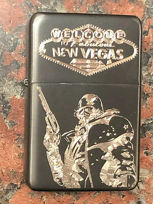 FALLOUT New Vegas LIGHTER FREE ENGRAVING With Gift Box Gunmetal Grey / Gray • $28.19