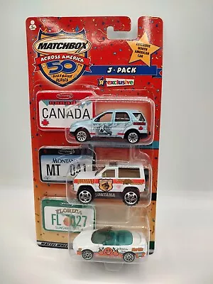 Matchbox Across America 3 Pack: Canada Montana Florida *Toys R Us Exclusive 50th • $14.95