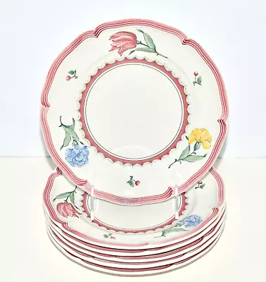 Villeroy & Boch Jardin D Alsace Fleur * 6 SALAD PLATES * Flowers 8 1/8  EXC! • $71.25