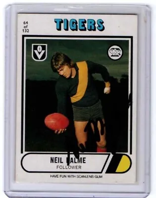 SIGNED 1976 Scanlens VFL Card - Neil Balme #64 Richmond • $35