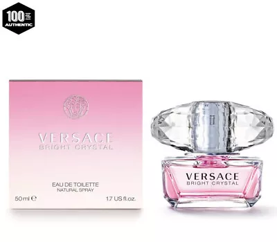 Versace Bright Crystal Perfume For Women 1.7 Oz / 50 Ml EDT Spray ** Authentic * • $39.99