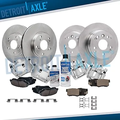 Front & Rear Disc Rotors + Brake Calipers And Brake Pads Kit For Honda Element • $341.25