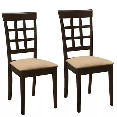 Coaster Cappuccino Tan Cabin Dining Table Chairs 100772 Set Of 2 Marine Boat • $67.96