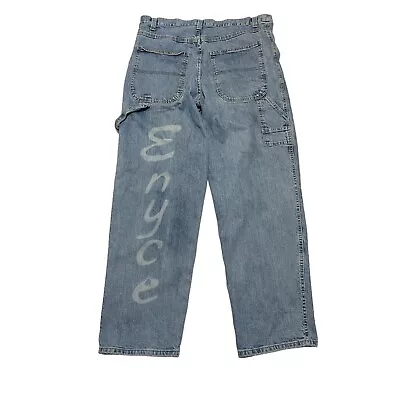 Vintage ENYCE Jeans 40 X 33 Blue Denim Carpenter Pants Baggy Skater Y2K • $85