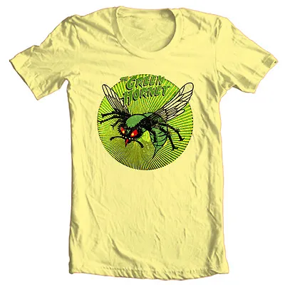 Green Hornet T-shirt Vintage Logo TV Adult Regular Fit Yellow Cotton Graphic Tee • $19.99