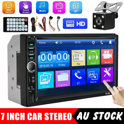 7  Double DIN Head Unit Car Stereo Music Player Touch Screen BT Radio TF/USB OZ • $40.95