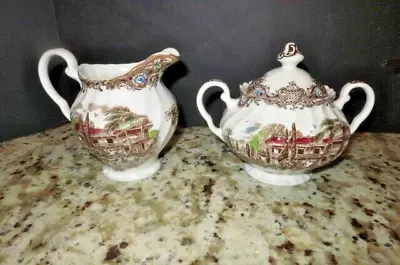 Sugar Bowl Lid Creamer -Heritage Hall Brown - Johnson Brothers #4411 Ironstone • $14.99