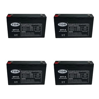 4 X OT7-6 6V 7Ah 7.0AH Sealed Lead-Acid Battery Rechargeable   4.5AH 5AH 4.0AH • $119.95