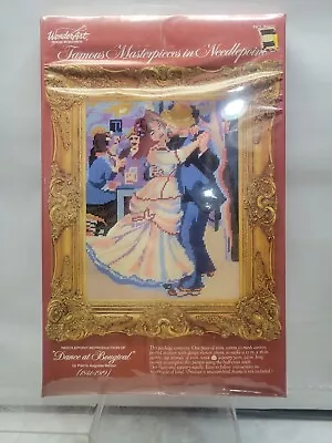 Vntg Wonder Art Famous Masterpieces  Dance At Bougival  Needlepoint Kit 12 X 16  • $12.99