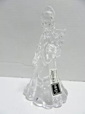 MIKASA Venetian Crystal Christmas Angel Taper Candle Holder 7 1/2  Germany - Box • $12.88