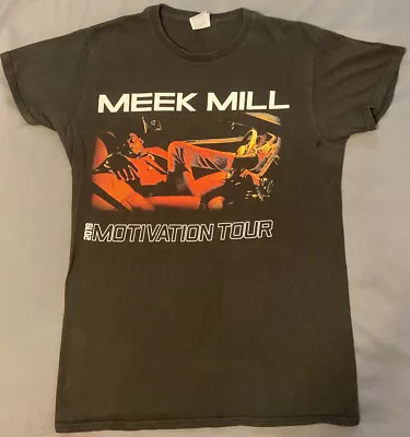 Meek Mill “Motivation Tour 2019” Concert Rap T-shirt/ Double Sided/ Size Medium • $12