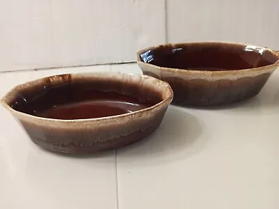 VINTAGE MCCOY BROWN DRIP OVEN PROOF 7071 And 7070 USA CASSEROLE BAKING DISHES • $35