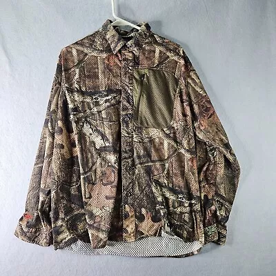 Gander Mountain Guide Series Mens Camo Shirt Large  Scent Core  Button Up Mesh • $22.99
