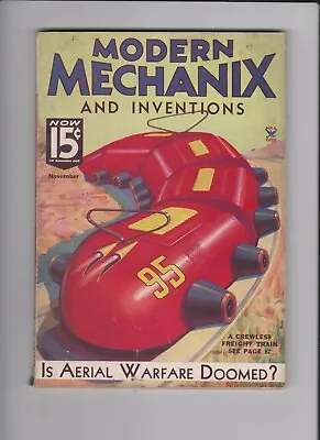 Modern Mechanix And Inventions Magazine November 1934 ~ GOOD • $14.99