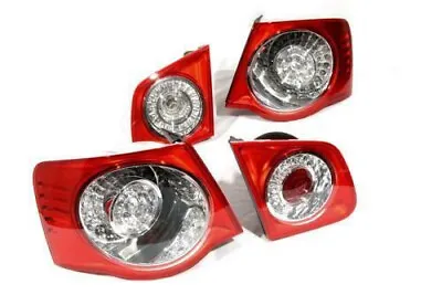 Euro LED Red Tail Light 4 Pcs For VW Jetta MK5 2.0T GLI Rear Fog LHD • $319.99