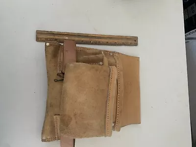 Nicholas 8 Pocket Carpenter’s Pouch Leather Nail & Tool Pouch Box27 • $18.98