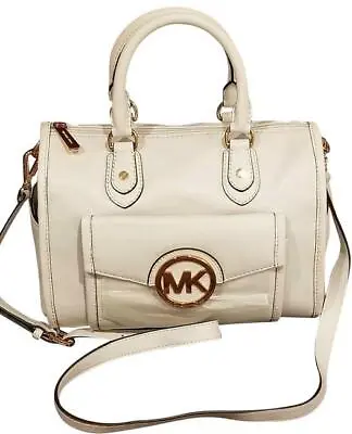 🌞michael Kors Margo Rose Gold Vanilla Leather Satchel Crossbody Bag🌺nwt • $204.59