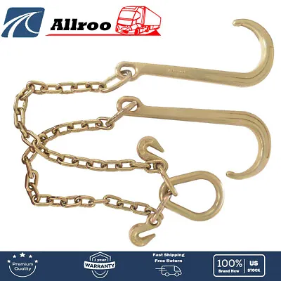 Tow Chain J-Hooks V-Chain Flatbed Truck Rollback Wrecker Carrier 5/16  X 2' G70 • $49