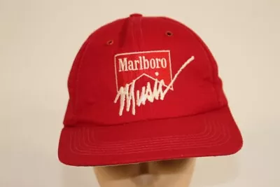 VTG 80s 90s Marlboro Cigarettes Music Red Snapback Rare Hat Cap • $11.47