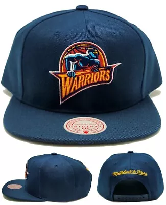 Golden State Warriors New Mitchell & Ness Thunder Navy Blue Era Snapback Hat Cap • $27.69