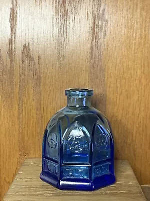 Vintage Carter Ink Well Cobalt Blue Glass Cathedral Bottle By Wheaton • $20