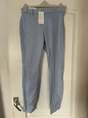 Ladies H&M Sky Blue Cigarette Trousers Size 10. BNWT • £4