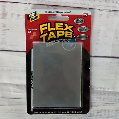 Flex Tape Mini 3  X 4  Super Strong Waterproof Tape 2 Pieces Thick  Clear  • $5.49