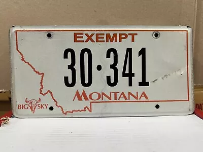 Montana Exempt License Plate Anaconda/deer Lodge County 30-341 • $3