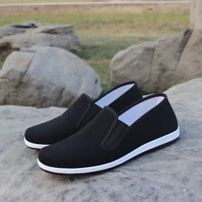 Men Kung Fu Tai Chi Shoes Old Beijing Casual Shoes Flat Sneakers Soft Breathable • $24.67