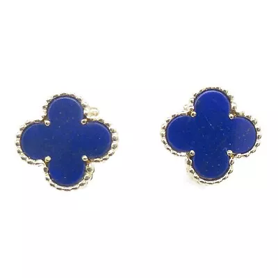 Van Cleef & Arpels Vintage Alhambra Lapis Lazuli Earring 18KYG Blue Used Women • $14315