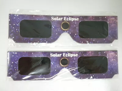 2 Pairs Solar Eclipse Glasses CE ISO Certified USA Made American Paper Optics • $5